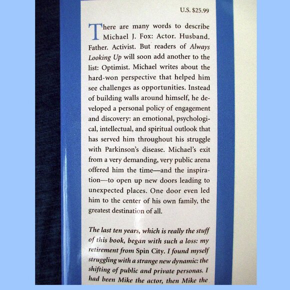 Book - Always Looking Up: Adventures of an Incurable Optimist by Michael J. Fox - Picture 8 of 12